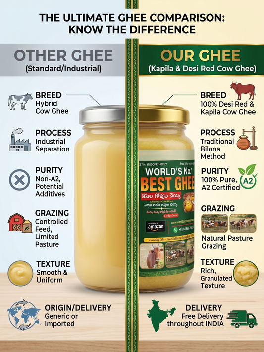 Sacred Kapila A2 Cultured Ghee (Forest-Grazed) 1/2KG